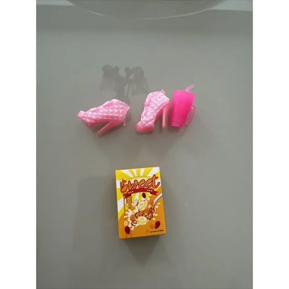 Barbie Doll Cereal Boxes Playset Food Accessories Extra 11 Mattel 2021 Shoes/cup